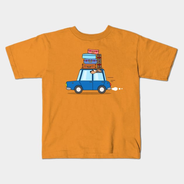 Family travel Kids T-Shirt by hyperactive